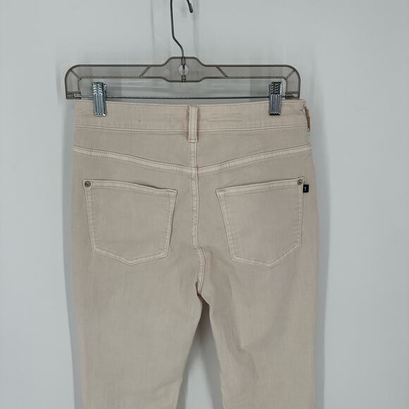 Anthropologie Pilcro Off White Light Cream The Icon Flare Leg Denim Jeans 27 - Picture 6 of 12